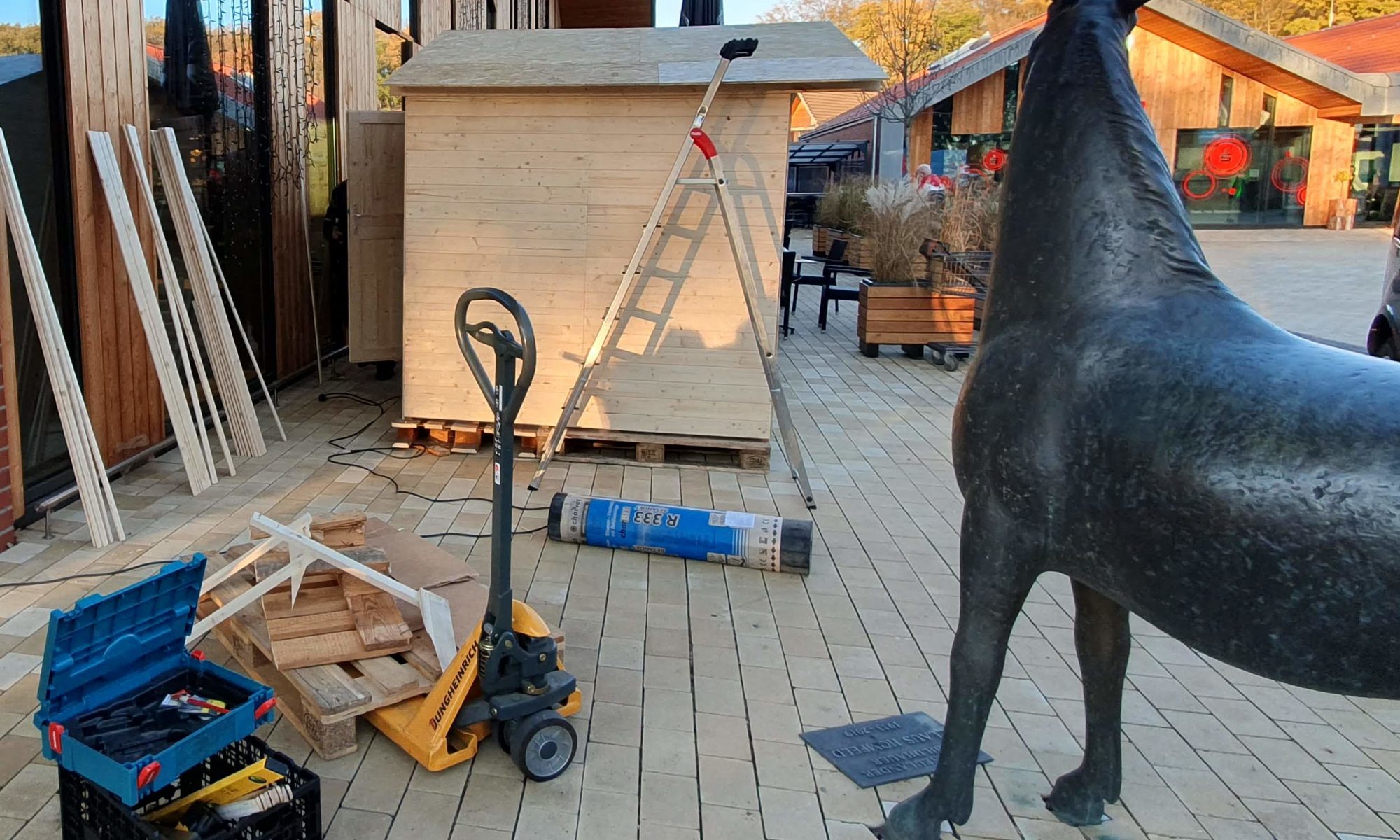 Aufbau Adventsmarkt 2022 Oberneuland