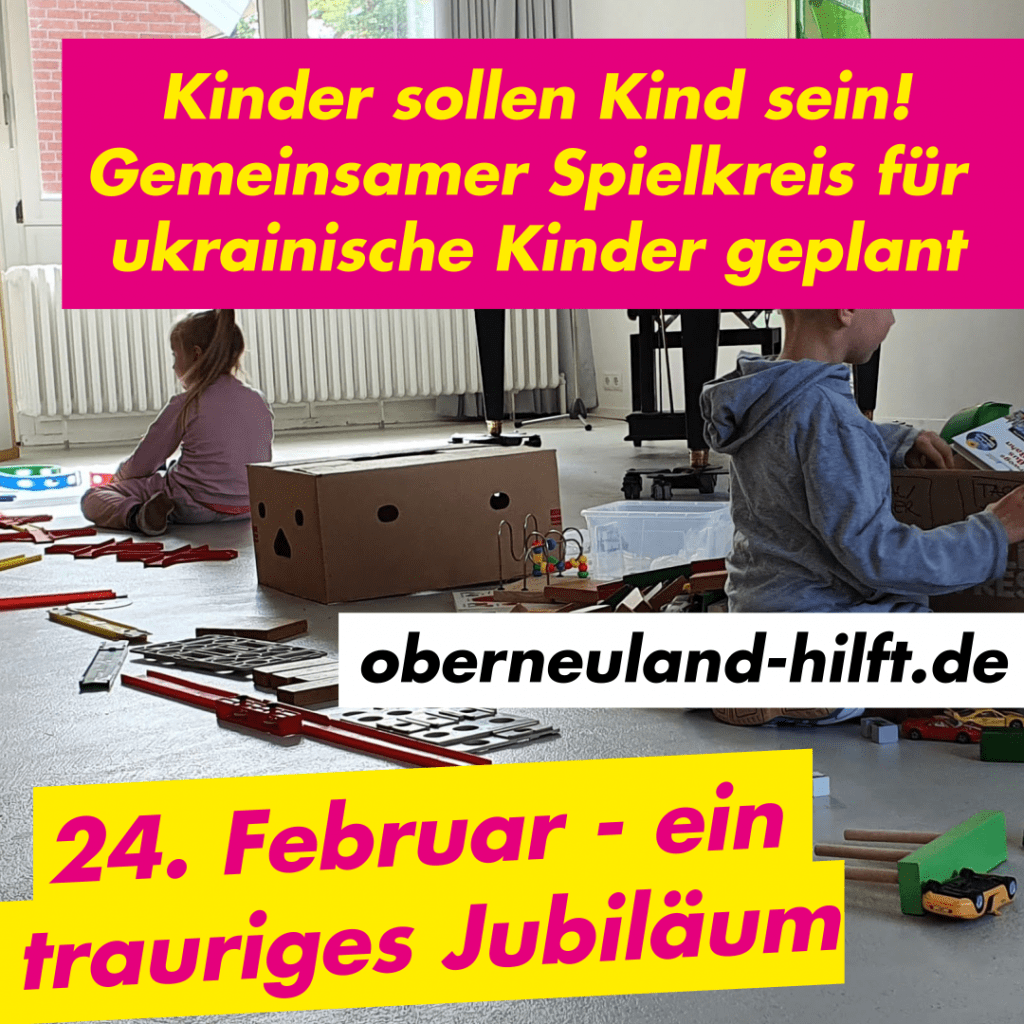 Soeren Helms "Kinder sollen Kind sein dürfen." Gemeinsamer Spielkreis für geflüchtete Kinder in Oberneuland geplant.